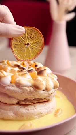 orange-infused meringue dessert