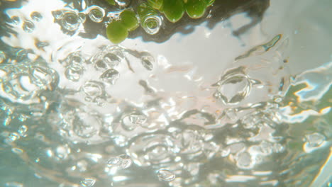 fresh peas boiling in water