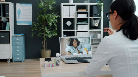 doctor conducting an online consultation with a patient