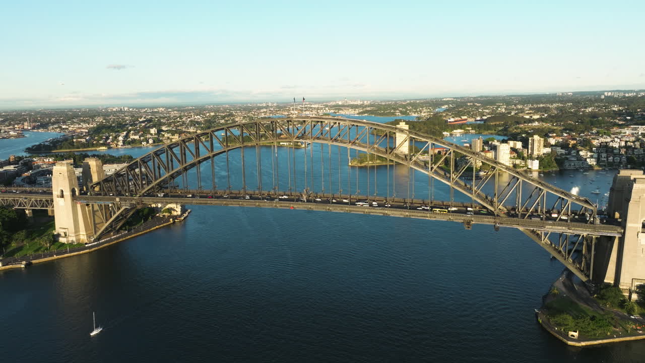 시드니, 뉴 사우스 웨일즈, 호주 교통량이 많은 상징적인 시드니 하버 브리지
