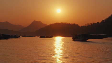 sunset river cruise with boats