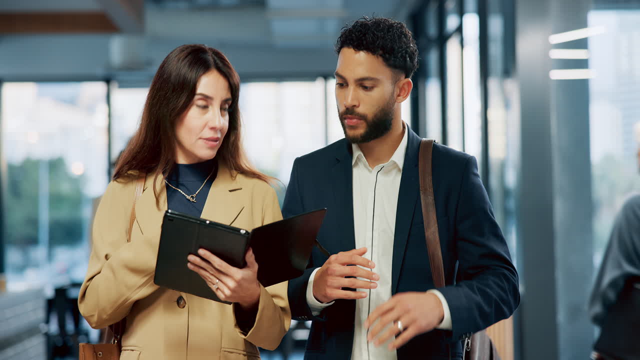 Business people discussing work in an office