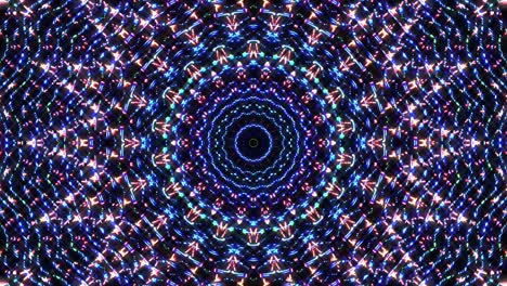 hermoso caleidoscopio abstracto que brilla, una luz radiante que regula los movimientos sutiles