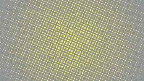 abstract halftone round shape with yellow dots on a grey background. trendy color palette motion graphics