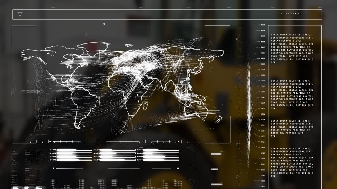 Animation of data processing over warehouse