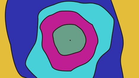 colorful cartoon psychedelic 2d animation. abstract trendy background. 4k
