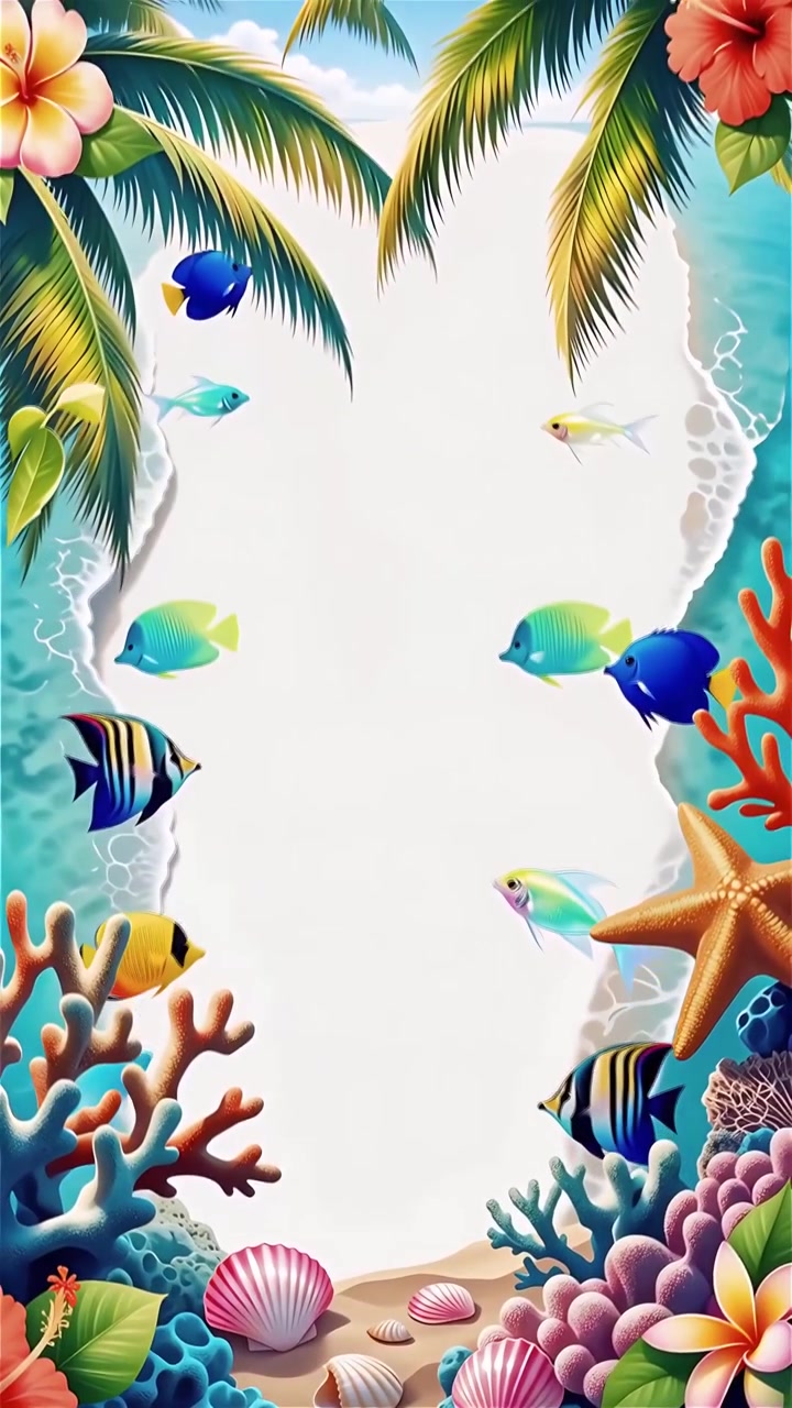 Tropical Summer Background Animation 4K