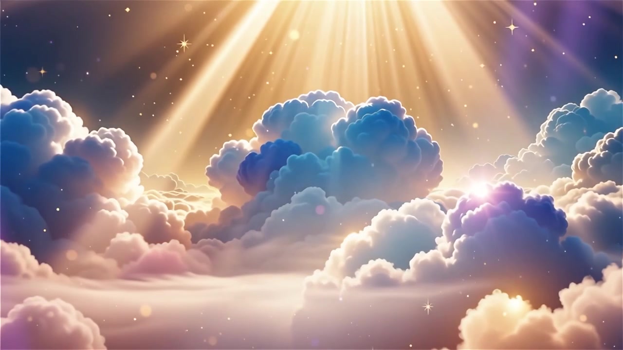 Christian Heavenly Light Worship Background