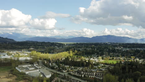 Big-wide-cloud-filled-sky-with-fields-and-houses-beneath