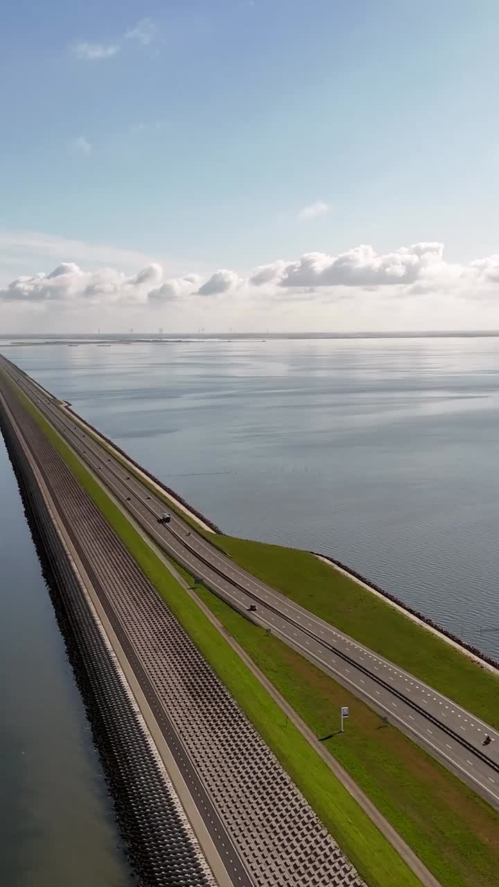 Afsluitdijk Highway over the Water