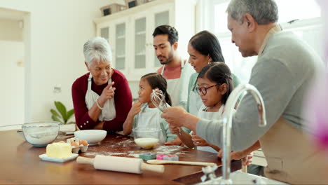 big family, cooking together