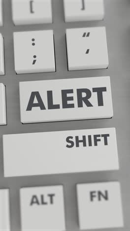 alert button pressing on keyboard vertical video