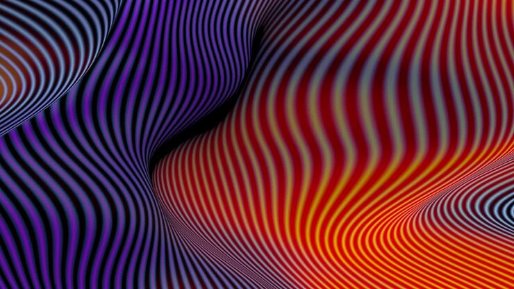 3d elastic stripes animated backdrop.