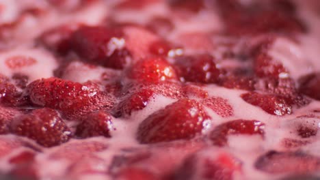 Pink foam for strawberry jam
