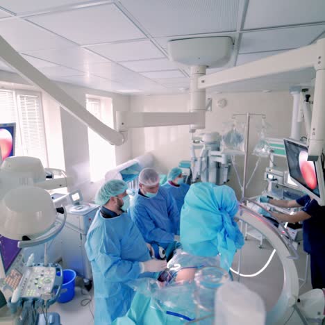 portrait of team surgeons at work