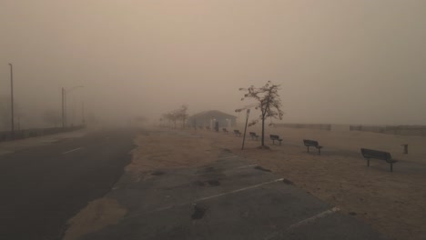 Heavy-mist-rolling-off-of-Lake-Michigan-at-Pere-Marquette