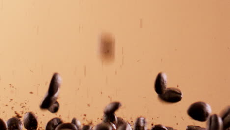 falling coffee beans