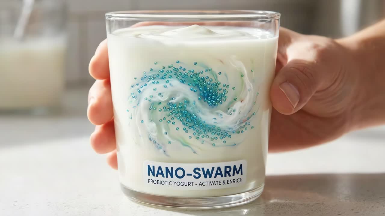Yogurt con probiotici Nano-Swarm