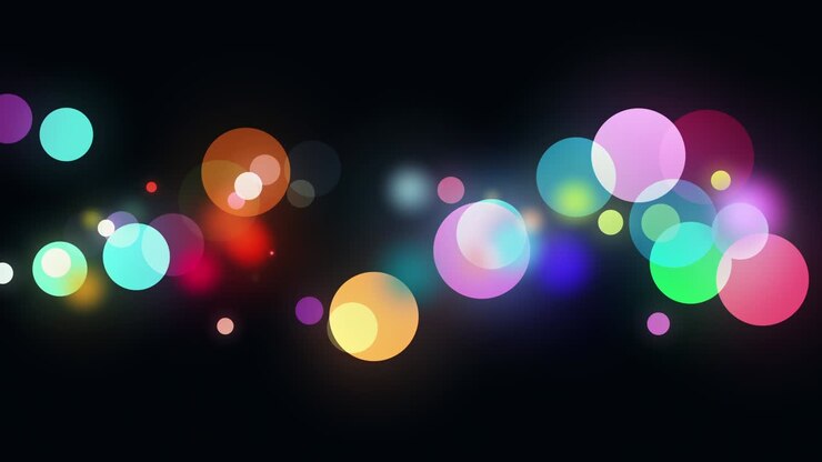 colorful bokeh, abstract 4K animation
