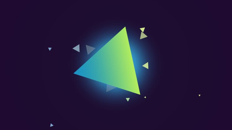 Gradient blue and yellow triangles pattern