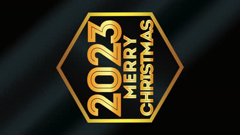 2023-and-Merry-Christmas-with-gold-frame-on-black-gradient