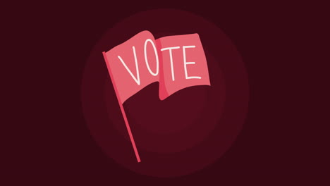 vote flag illustration