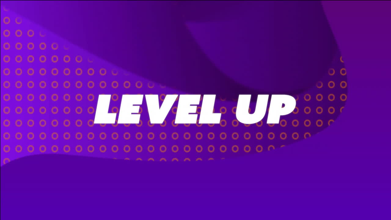 animación del texto de nivel superior sobre el fondo del patrón