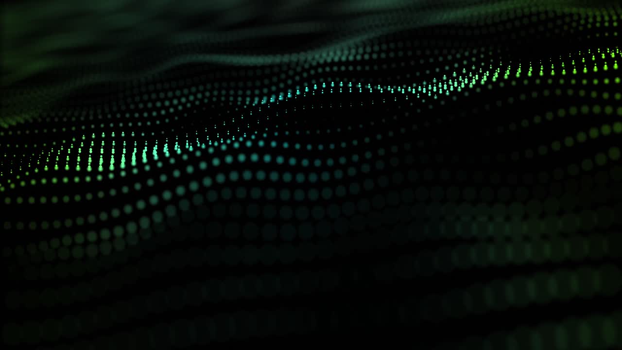 animazione di punti in movimento su sfondo nero