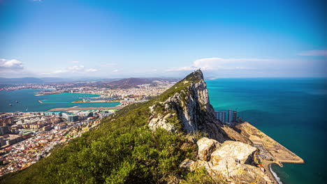 timelapse view of rock of gibraltar from gibraltar cable car top station