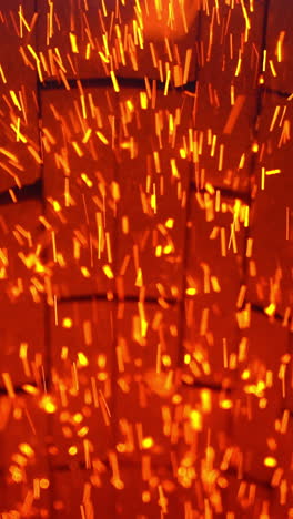 texture wallpaper flying effect. pattern sparks flying over. vertical video