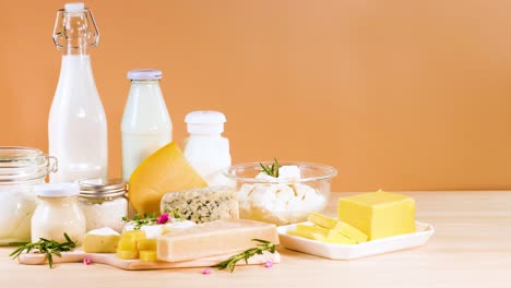 assortment of dairy products