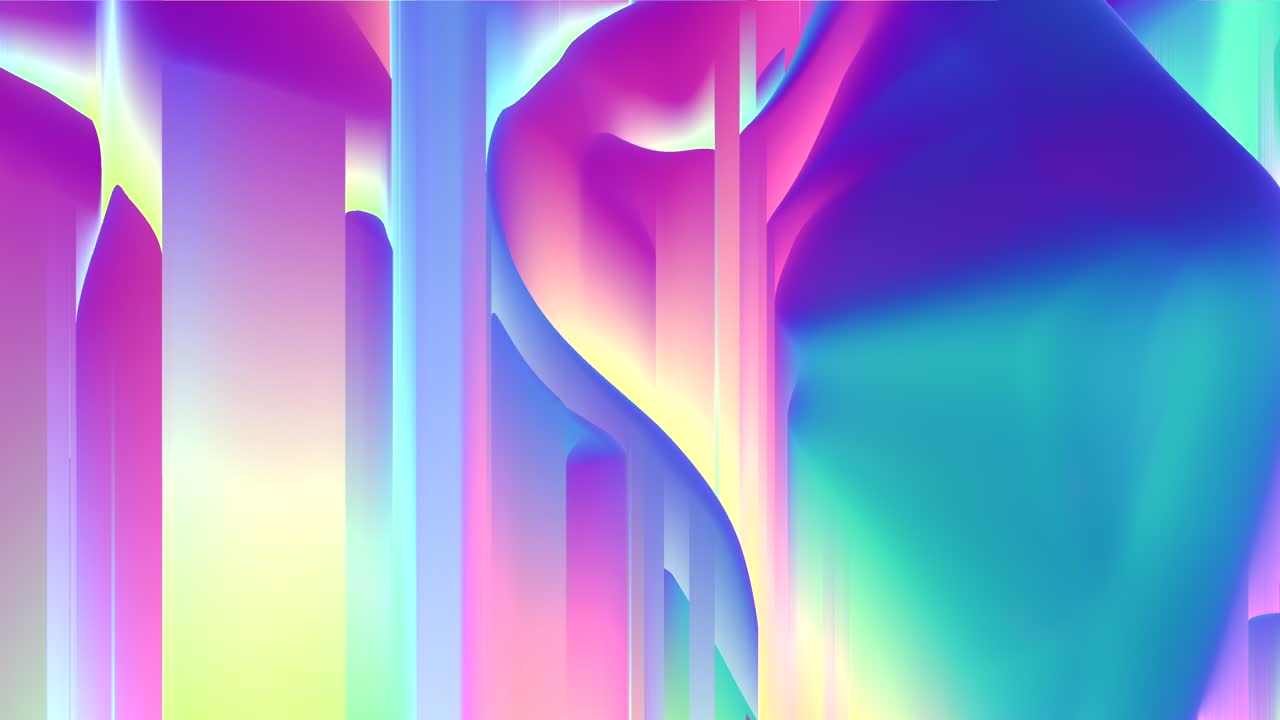 홀로그래픽 컬러의 라이브 벽화 애니메이션, 4k 원활한 추상적인 배경