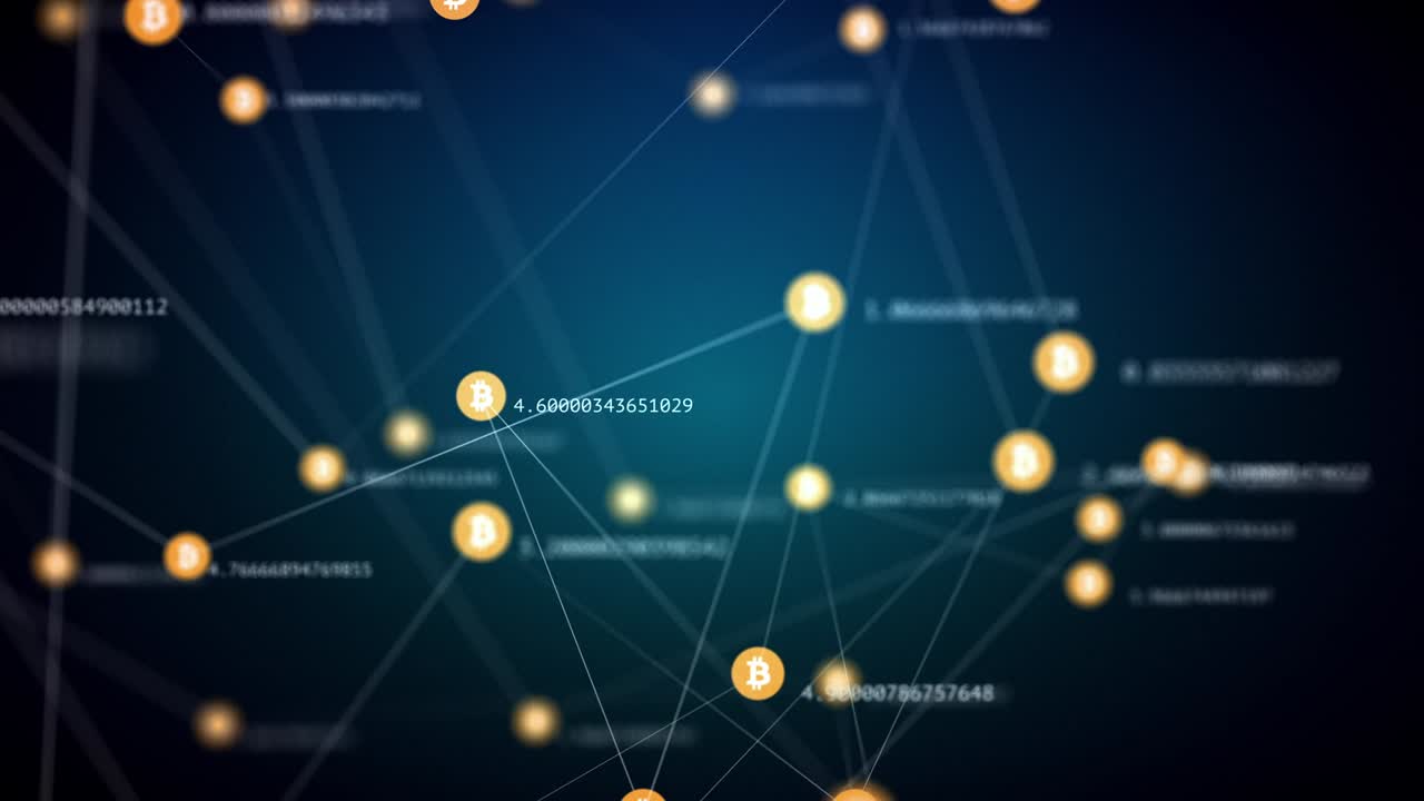 estrazione di bitcoin, movimento lento simboli di bitcoin collegati