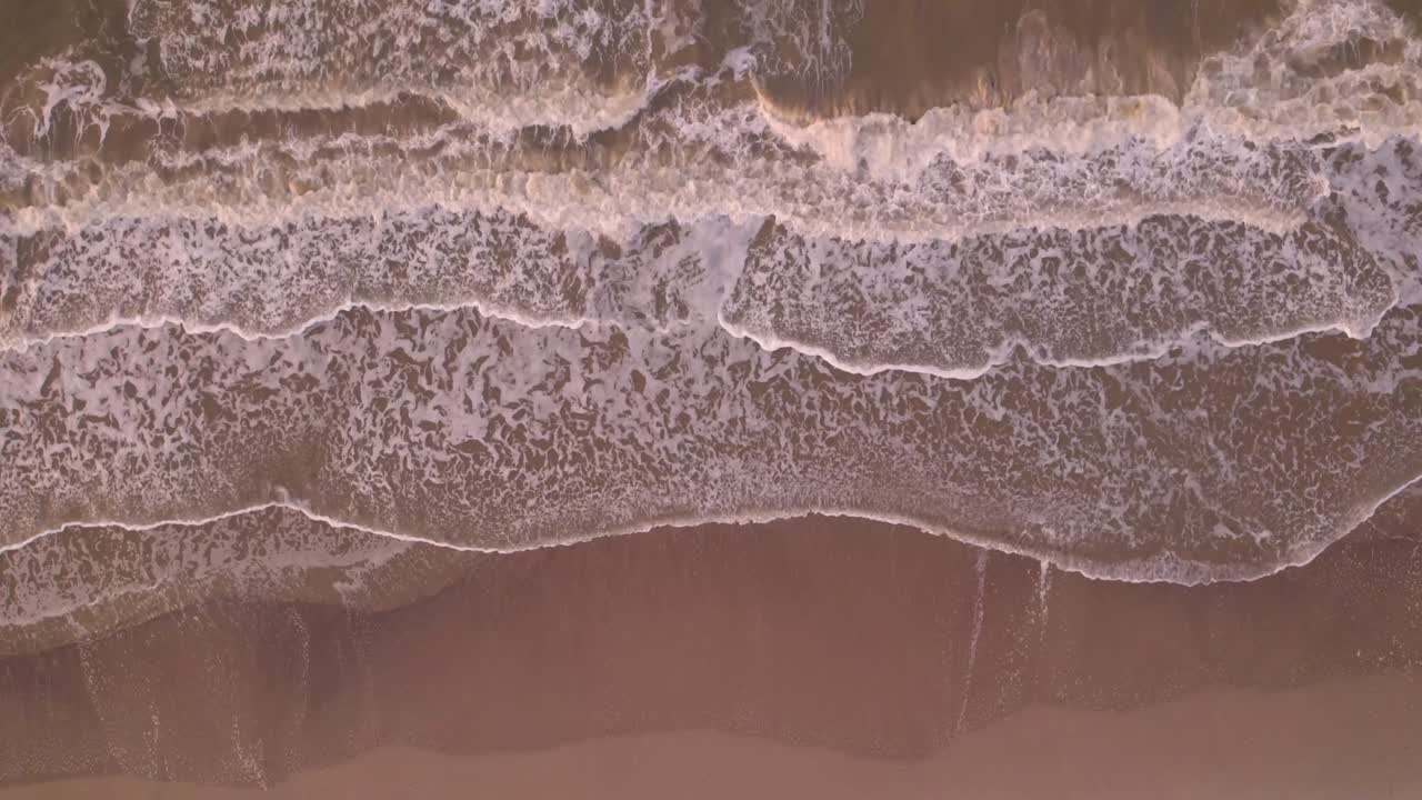 카리브해의 모래사장의 하향식 전망