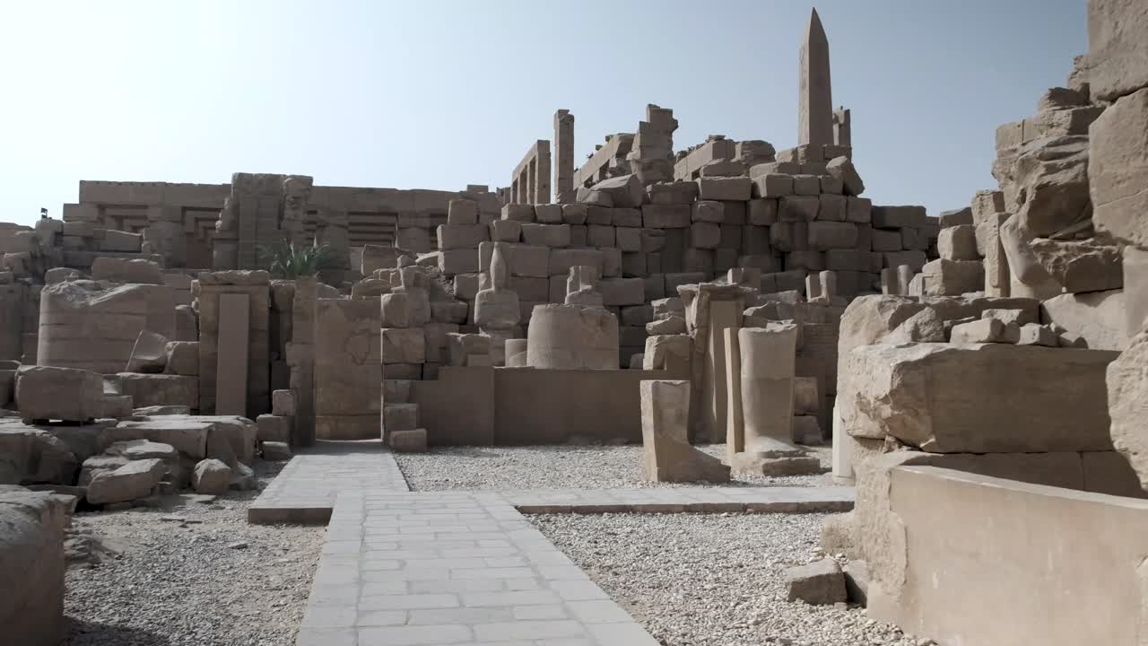 stock video templo de karnak en luxor, egipto
