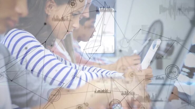 Animazione di reti di connessioni su scolaresche diverse in classe.