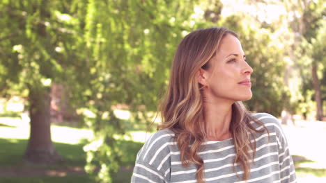 beautiful woman in the park