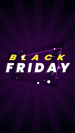 una animación de un viernes negro de neón colorido