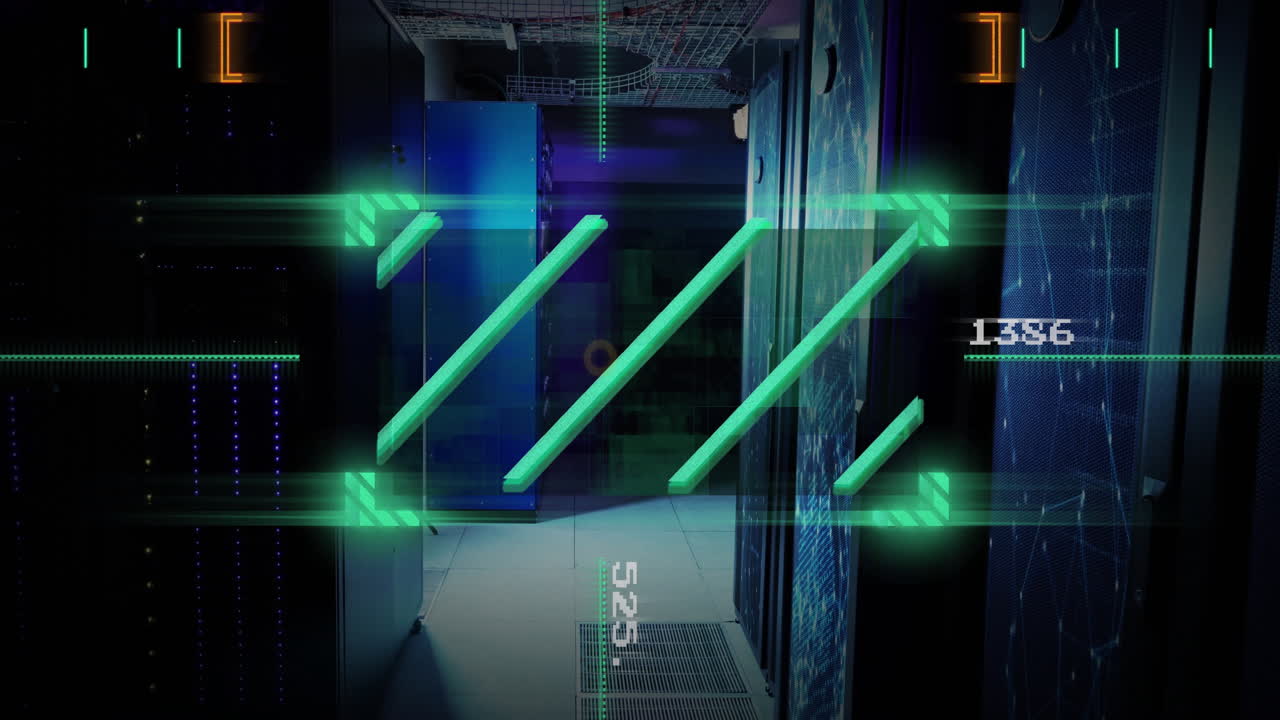 Animation of digital data processing over computer servers