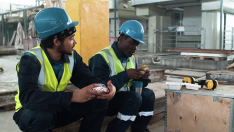 workers in lunch break