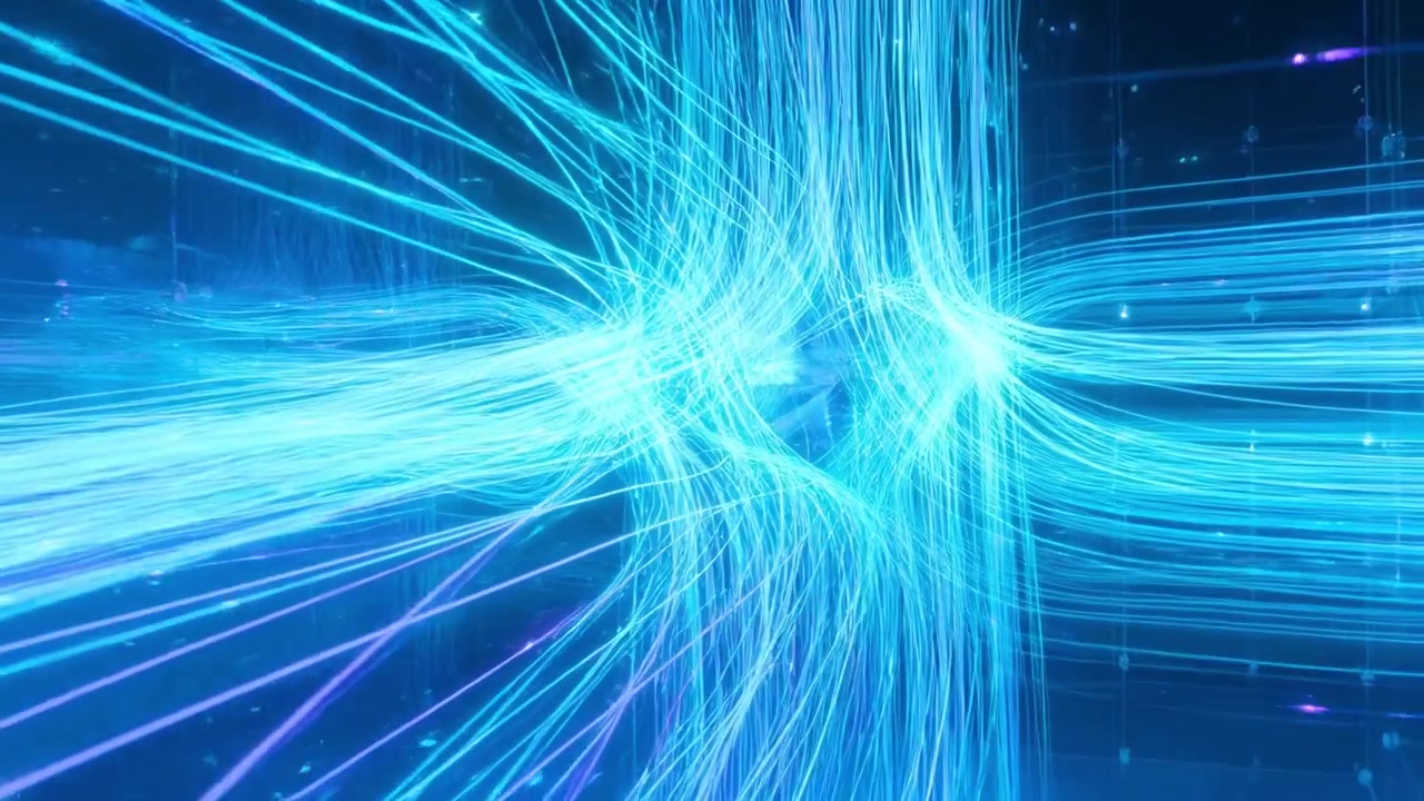Abstract Digital Data Lines Flowing and Connecting