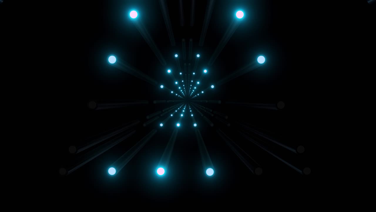 Abstract Futuristic Light Tunnel