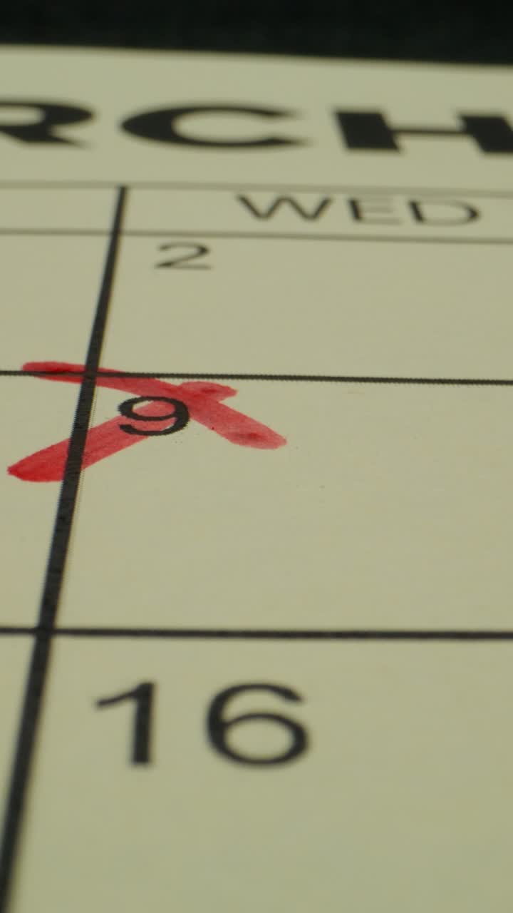 fecha marcada en el calendario