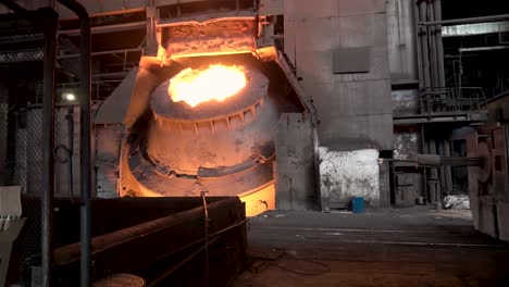 metal melting in a foundry