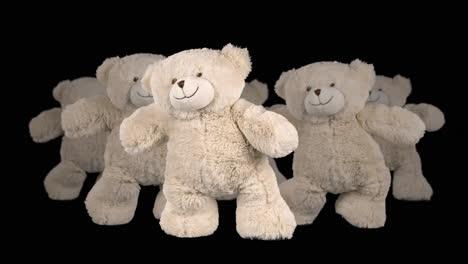 teddy bears in a row