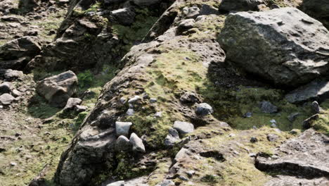 close up of rocky stones formation