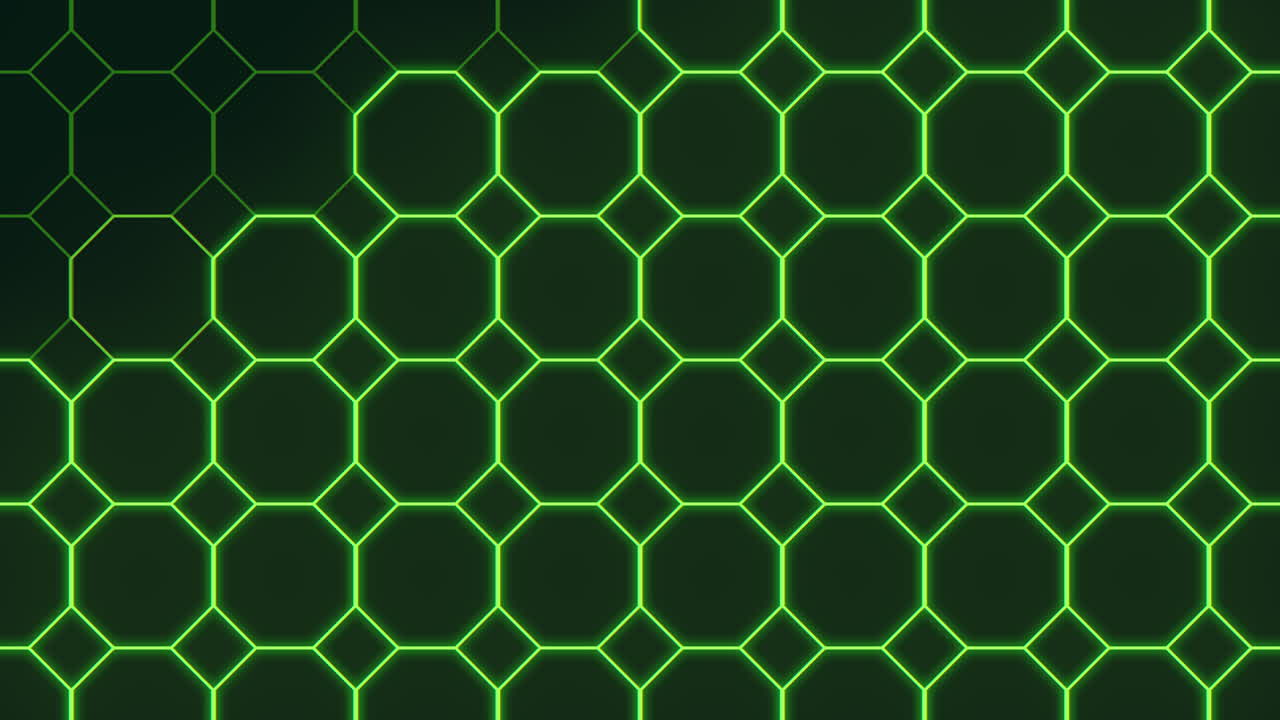 A modern and sophisticated image depicting a black and green honeycomb pattern formed by hexagonal shapes arranged in a grid-like structure, creating a visually striking and contemporary design