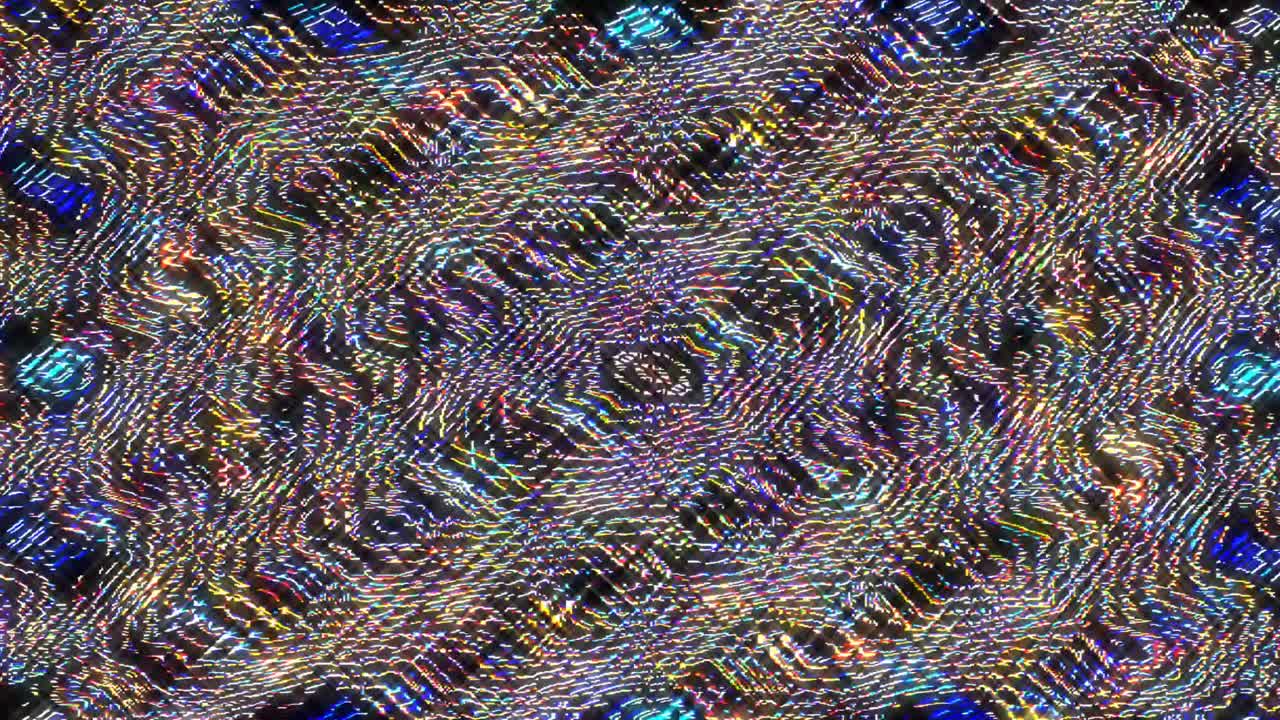 líneas brillantes que establecen el movimiento de la onda, color azul, sobre fondo negro