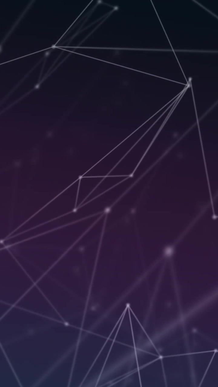 Animation of globe of digital icons and network of connections spinning against purple background