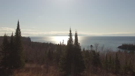 split rock state park aerial view in north shore minnesota